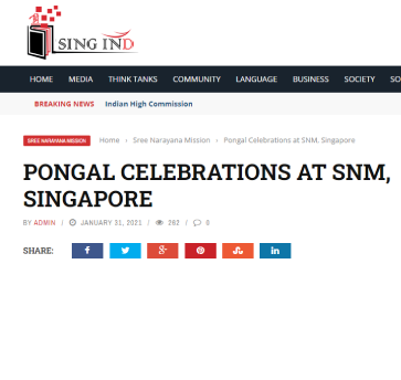 Pongal Celebrations at SNM, Singapore