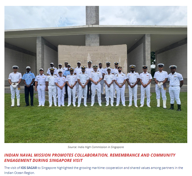 IN Diplomacy – IOS SAGAR Visit Strengthens Maritime Cooperation in Singapore